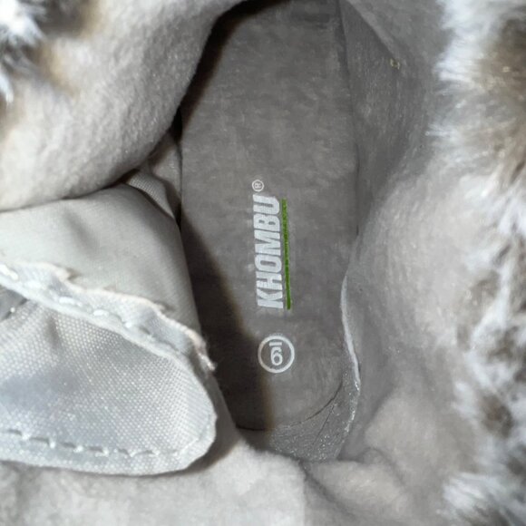 Khombu Women’s Gray Faux Fur-Lined Winter Iris Ankle Boots Size 9M - Picture 8 of 11